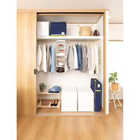 東和産業 収納袋 コンパクト 優収納アルファ 棚上用 羽毛布団 布団 ネイビ- 299557 1個（直送品）