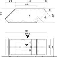 【軒先渡し】朝日木材加工 ラシーヌロジック コーナーテレビ台 幅868×奥行290×高さ384mm ブラウン RCA-870LG 1台（直送品）