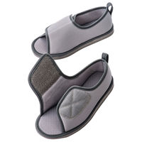 竹虎 転倒予防シューズ つま先なし グレー M 091303 1足 W1798