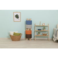 不二貿易 ミニファブリックスツール ラウンド オレンジ 16443 1脚（直送品）