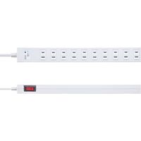 延長コード 電源タップ 1m 2P（ピン） 10個口 スイッチ ホワイト TAP-SP217-1 サンワサプライ 1個