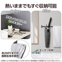 ヘアアイロン ケース 収納 ポーチ 耐熱 温度250度 吊り下げ ストラップ付 グレー BA-HIHLFGR エレコム 1個
