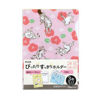 プラス ぴったりすっきりホルダー 洋形2号 限定 鳥獣戯画 3枚セット ファイル 88210