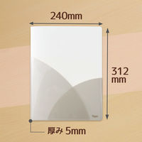 プラス スリムホルダーファイル パスティ A4タテ 4ポケット バニラホワイト 白 クリアファイル 固定式 98867 2冊