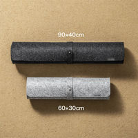 デスクマット（W900×D400mm）フェルト マウスパッド MPD-FLT1BK ブラック 1個 サンワサプライ（直送品）