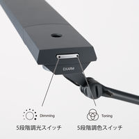デスクライト クランプ型 スワン電器 ブラウン シンプル 調光 調色 レディックエグザーム DIVA LEX-996LBR 1個