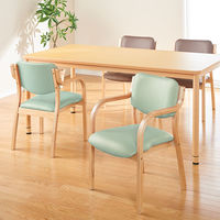 アイリスチトセ 福祉用イス グリーン  スタッキング リーズチェア ビニールレザー 介護　1セット（4脚）