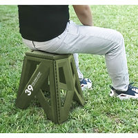 トレードワンセノ・ビー ソリッドLG 高さ39cm 折り畳み踏み台 耐荷重100kgオリーブ 307871個