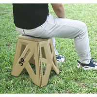 トレードワンセノ・ビー ソリッドLG 高さ39cm 折り畳み踏み台 耐荷重100kgサンドベージュ 307691セット（2個）