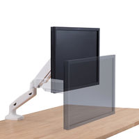 モニターアーム シングルアーム 17インチ～32インチ対応 耐荷重:9kg ガス式 VESA規格対応 ホワイト 1個 エレコム（直送品）