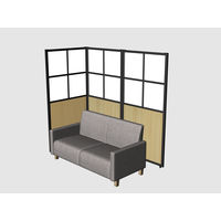 トーカイスクリーン ブラックフレームパーティション アクリル×全面タイプ LDAM-1809 Nr 1枚