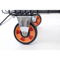 ファミリー・ライフ 折りたたみ式バスケット台車 深型 専用カバー付き 04194 1個