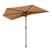 重し不要・取付簡単　オーニングパラソル　パラシェード　ハーフ　ブラウン PDHA2-BR 1個（直送品）
