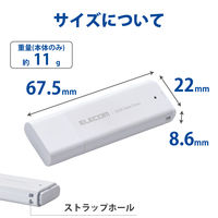 SSD 外付け 500GB キャップ式 USB3.2(Gen1) 小型 ホワイト ESD-EMC0500GWH エレコム 1個（直送品）