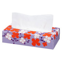 ティッシュペーパー 220組 アスクルオリジナル スプレッドフラワー 1パック（5箱入） PEFC認証紙 ボックスティッシュ オリジナル（わけあり品）