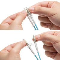 サンワサプライ アーマードメガネ型光ファイバケーブル(マルチOM3、LC×2-LC×2、3m) HKB-AMOM3LCLC-03 1本（直送品）