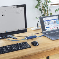 サンワサプライ USB Type-Cモバイルドッキングステーション(HDMI+LAN付)ネイビー USB-3TCHLP10NV 1個