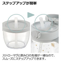 【6ヵ月頃から】アスター おうちコップマグ ストロータイプ ライトグレー 150ml リッチェル