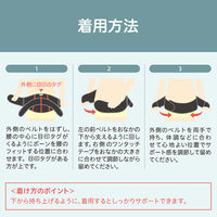 ピジョン 初期から使える 妊婦さんの腰しっかりサポーター M ブラック