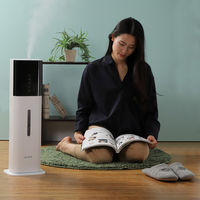 QUADS ハイブリッド式加湿器　自動湿度コントロール付　容量８L　アロマ対応 QS216WH 1台（直送品）