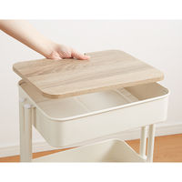 武田コーポレーション ヴィンテージ調 天板付きキャスターワゴン 2段 K9-VTTW50WH 1箱（直送品）