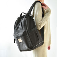 大河商事 マザーズバッグ リュックサック 広開口大容量 軽量 男女兼用 丸洗い ブラック bon013 1個（直送品）