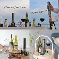 大河商事 充電式電動ワインオープナー フィルカッター・ポワラー・キーパー・台座4点セット wineopener001 1台（直送品）