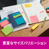 スリーエム(3M) ポストイット ふせん 付箋 強粘着 見出し 50mm×15mm マルチカラー8 1箱（32冊入） 7001SS-MC-8N