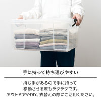 【フタ式収納】　天馬　ロックス　390Ｍ　クリア　幅23.5×奥行39.0×高さ24.3cm　1個