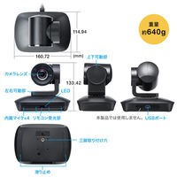 サンワサプライ ダイレクト:自動追尾型カメラ 400-CAM089 1個（直送品）