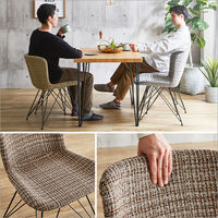 ホームテイスト ファブリックダイニングチェア テーブル セット WA/ブラウン SH-22-FFD5 1セット(5点入)（直送品）