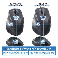 マウス 有線 静音マウス 握りの極み 抗菌 5ボタン Lサイズ ブラック M-XGL30UBSKABK エレコム 1個（直送品）