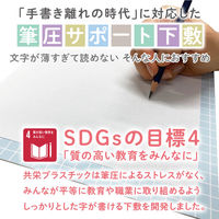 共栄プラスチック 下敷 しっかりシタ字キ A4 方眼/無地リバーシブル ラムネ SHS-A4-04 1セット(1本×2)