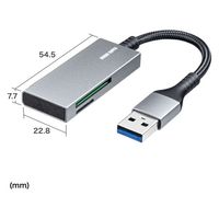 サンワサプライ USB3.2 Gen1 カードリーダー ADR-3MSD2S 1個