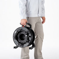 サンワサプライ ドラム付き光ファイバHDMIケーブル(8K対応・ブラック・100m) KM-HD20-UFBD100 1本（直送品）