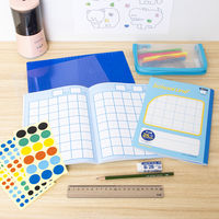 日本ノート 学習帳 スクールライン+ セミB5 マス目 小（書字練習用） 25mm 中心リーダー入 LGG02R 1セット（5冊）