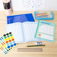 日本ノート 学習帳 スクールライン+ セミB5 配慮マス目 15mm あみかけ LGG06 1セット（5冊）