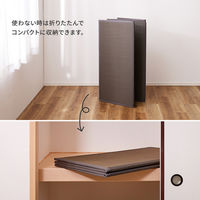 【玄関渡し】 萩原 折り畳める　水拭きできる畳マットレス　綾模様　シングル ブラウン 100×200×1.1cm（直送品）