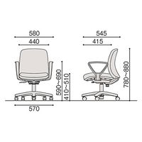【組立設置込】イトーキ ボニートチェア 布地張り 背裏 樹脂タイプ 固定肘付 アイビーグリーン KT-176PV-T1Q2 1脚（直送品）