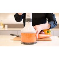 YAMAZEN マルチハンドブレンダー ステンレス刃 600mlボトル・チョッパー・泡立て器付 YHBA-T120(W) 1台