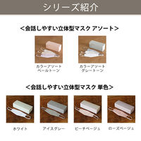 会話しやすい立体型マスク カラーアソート グレートーン 3Dマスク 不織布 使い捨て　1箱(10枚×3色入)　 オリジナル