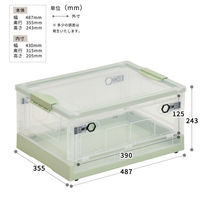 【軒先渡し】B.Bファニシング折りたたみ収納BOX キャスター付き （44L）ONBX0117PLCWH1台（直送品）