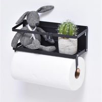 【軒先渡し】B.Bファニシング Marche マグネット キッチンペーパー＆タオルホルダー（大） ブラック ONKS0140KIBLK 1個（直送品）