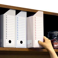 【アウトレット】【Goエシカル】訳あり プラス ボックスファイル エコノミー A4ヨコ（横）背幅100mm レッド 1セット（10冊×3パック入）