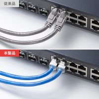 サンワサプライ カテゴリ6A STP LANケーブル(超ショートブーツ・ブルー・2m) KB-T6ASB-02BL 1個