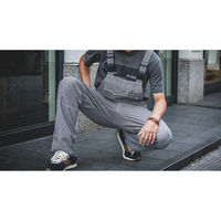 【GRACE ENGINEER'S】 GE-584綿麻ストライプサロペット　ヒッコリー　5L  584-19  1着（直送品）