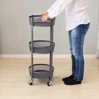 【軒先渡し】ヤマソロ テンツァー(tanzer) 折り畳みワゴン 幅365×奥行365×高さ160/835ｍｍ ブラック 85-251 1台（直送品）