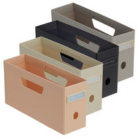 リヒトラブ Roomy ボックスファイル＜ロータイプ＞ A4 2/3 ブラック F290-24 1セット（10冊）