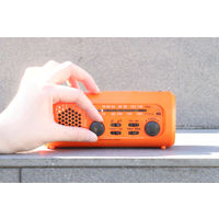 防災ラジオライト ドリテック さすだけ充電ラジオライト3 オレンジ PR-323ROR 1台