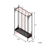 宮武製作所（MIYATAKE） DELSOL デル・ソル アンブレラスタンド ブラック 幅105×奥行き305×高さ500mm 1台（直送品）